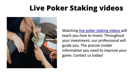 live poker staking